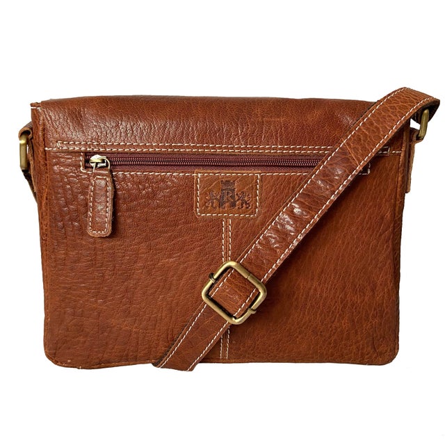 Rowallan Tan Leather Handbag, Shoulder Bag
