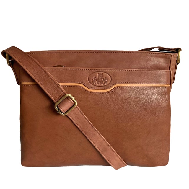 Rowallan Brown Leather Handbag, Shoulder Bag, Cross Body Bag