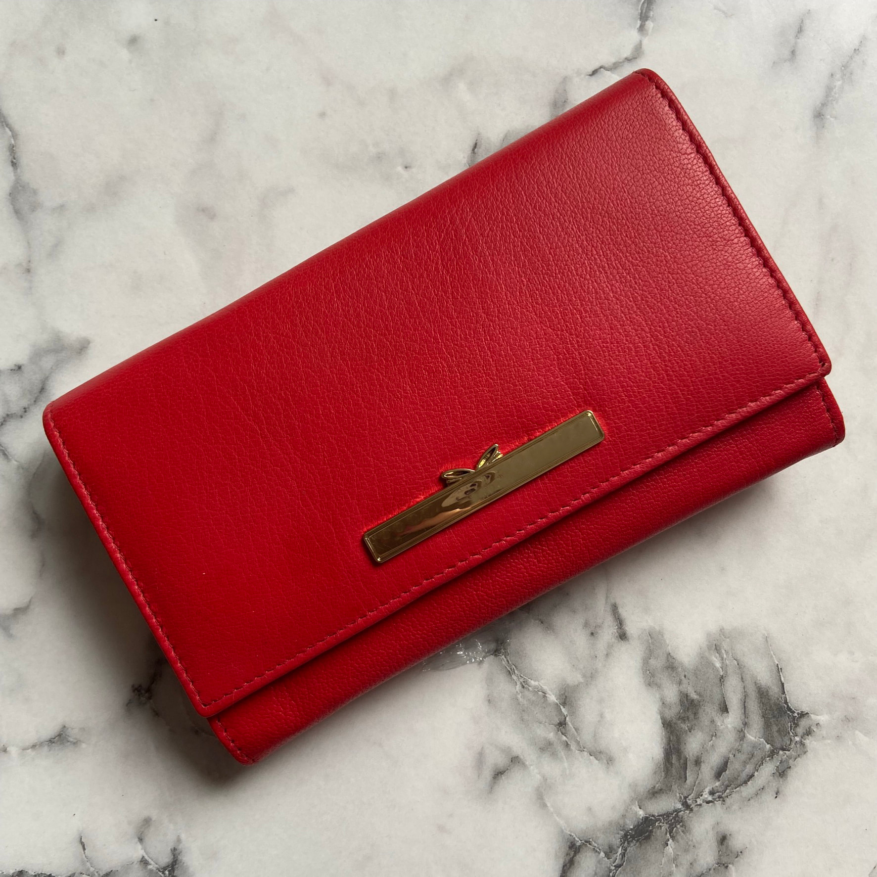 Women's Red Leather Purse