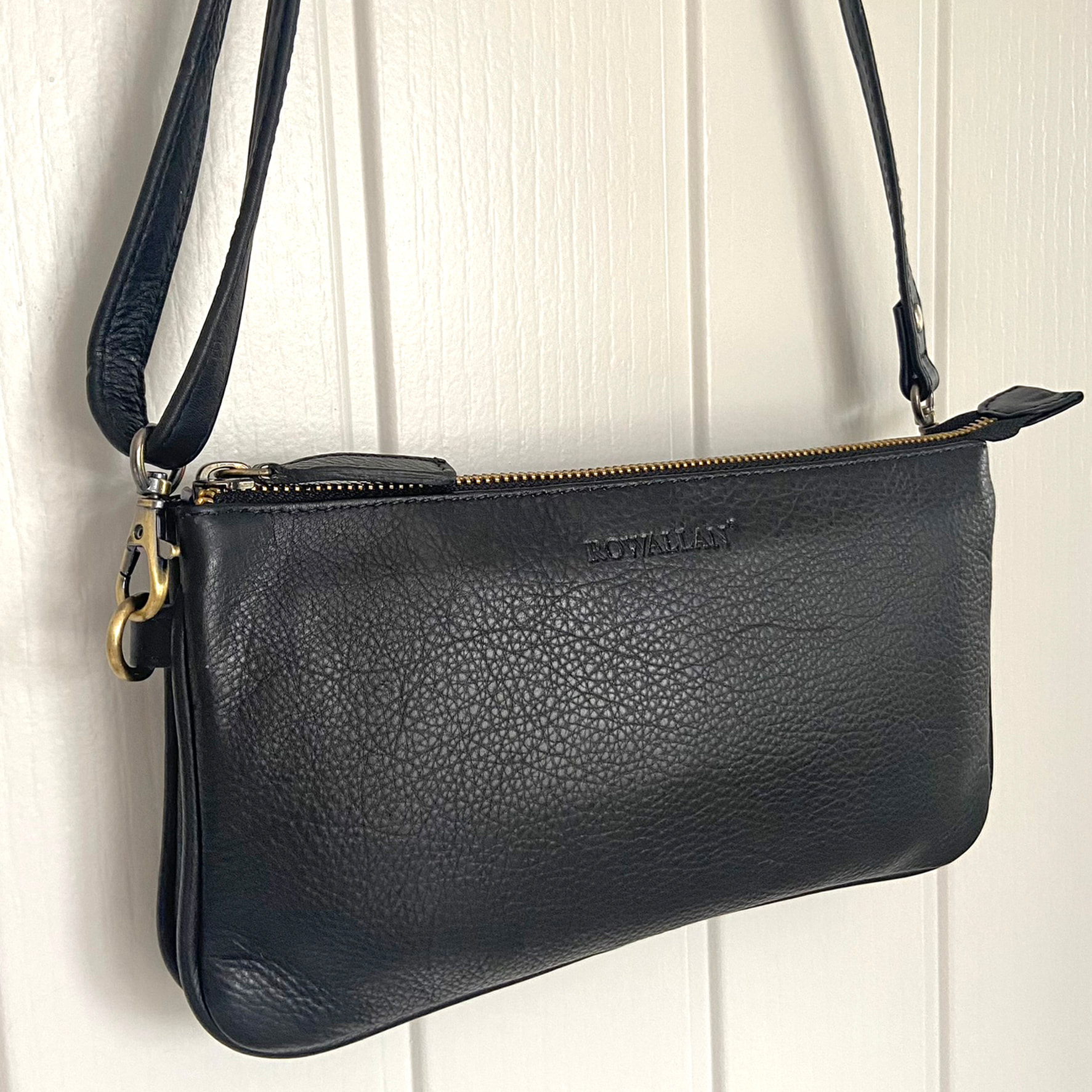 Yucurem Cowhide Shoulder Bag, Boho Crossbody Bag, Small Leather Purse for  Work Travel (Black) - Walmart.com