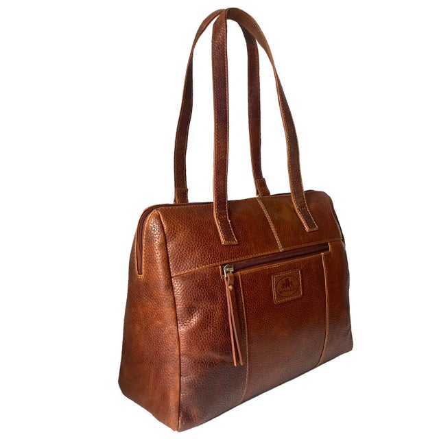 Rowallan Large Brown Leather Shoulder Bag, Handbag