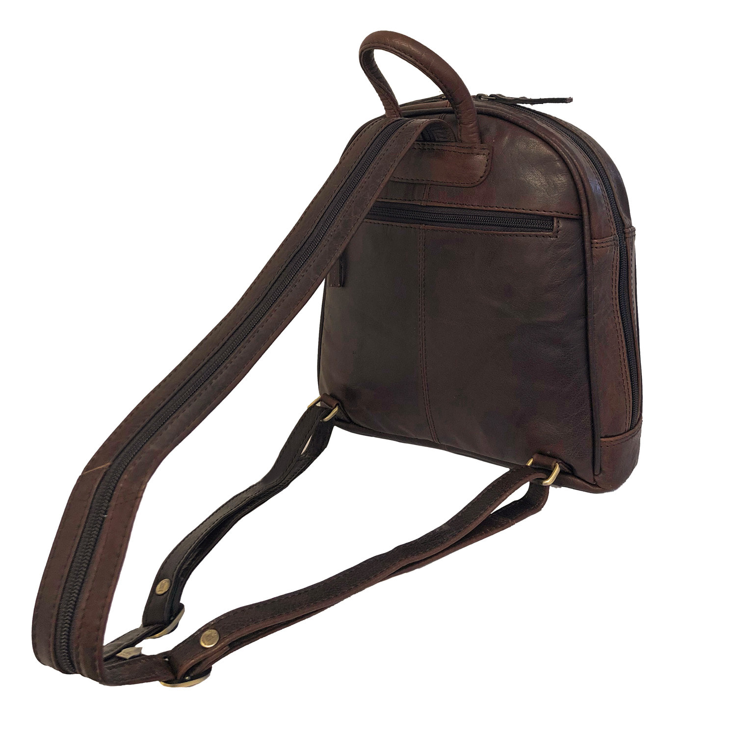 Women&#39;s Rowallan Brown Leather Backpack
