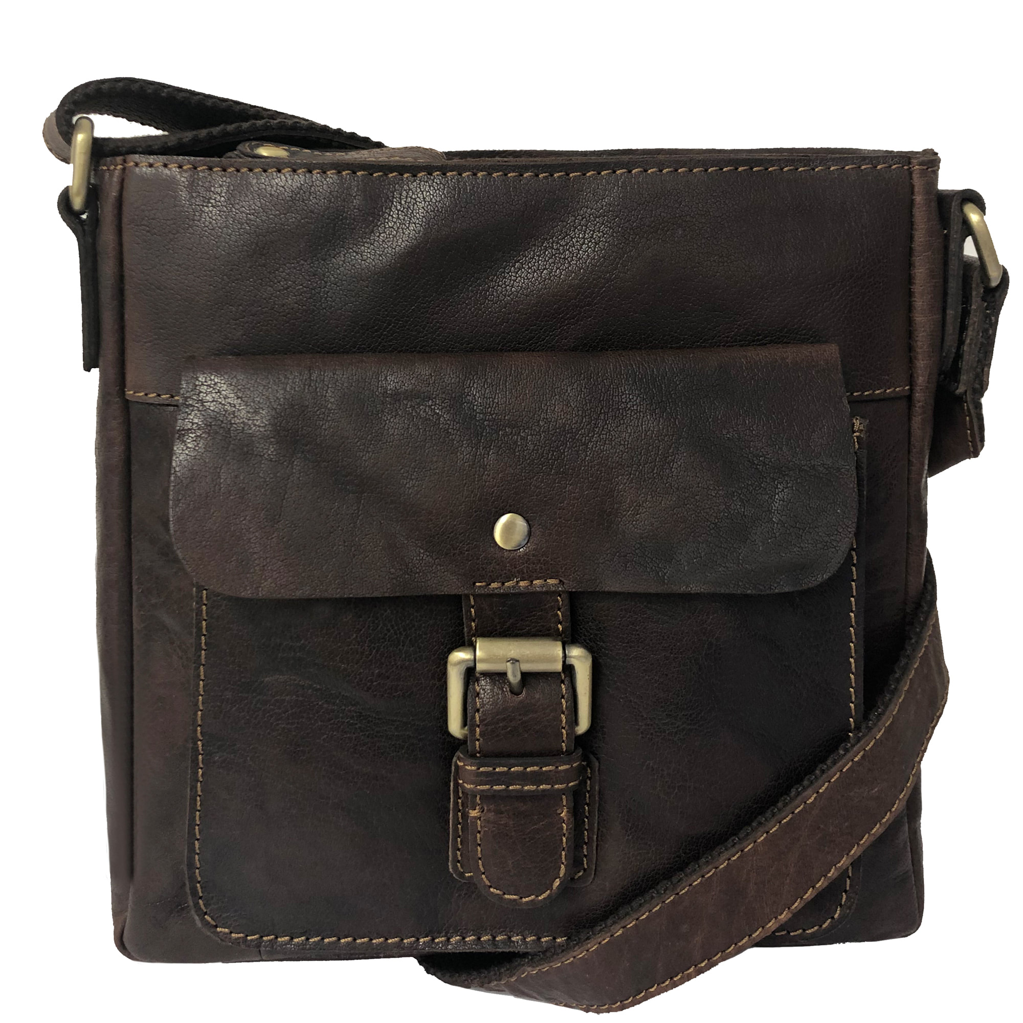 Rowallan Brown Leather Handbag, Shoulder Bag