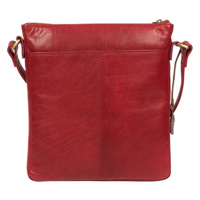 70% Off Red Leather Cross Body Bag, Shoulder Bag
