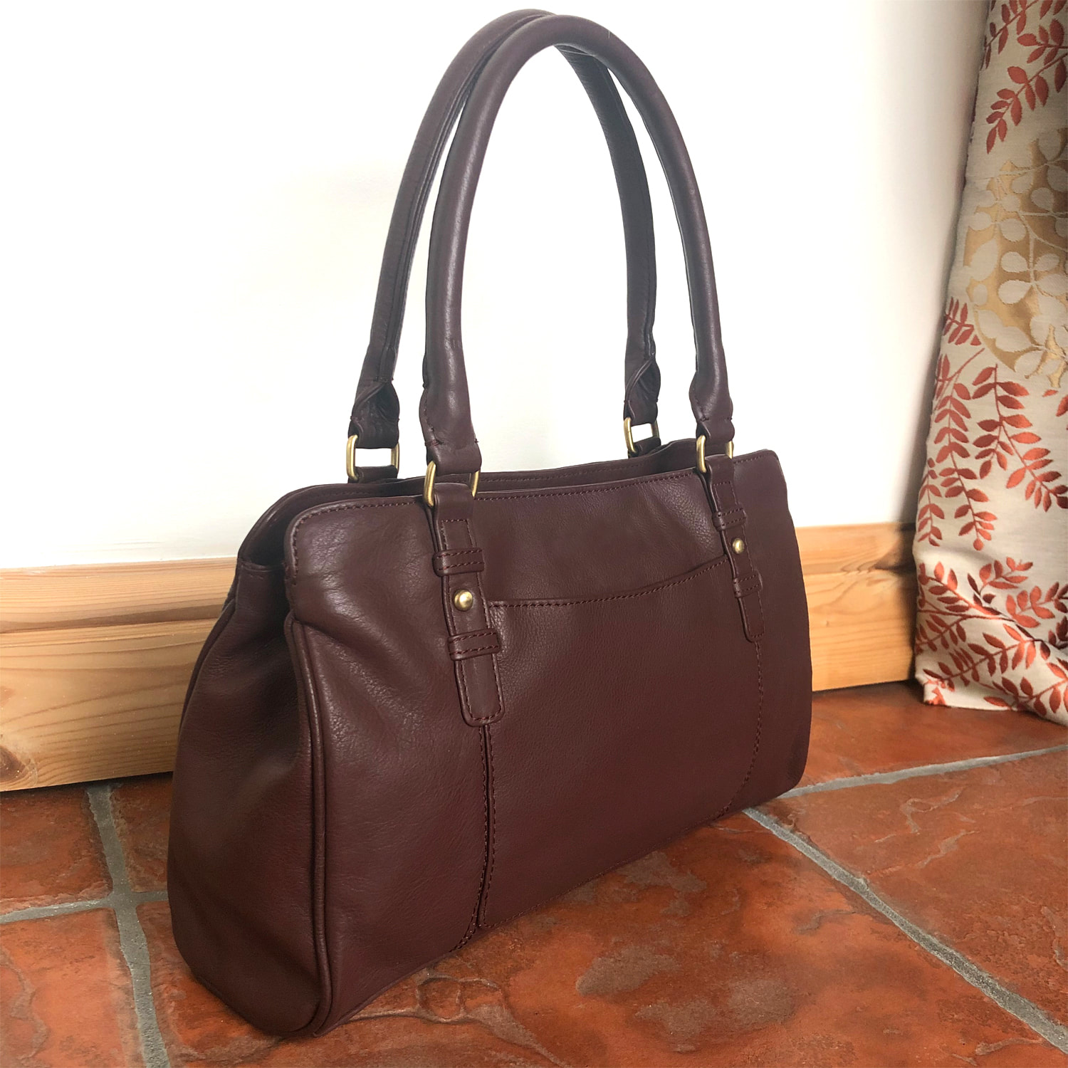 Brown Leather Shoulder Bag, Handbag - SALE