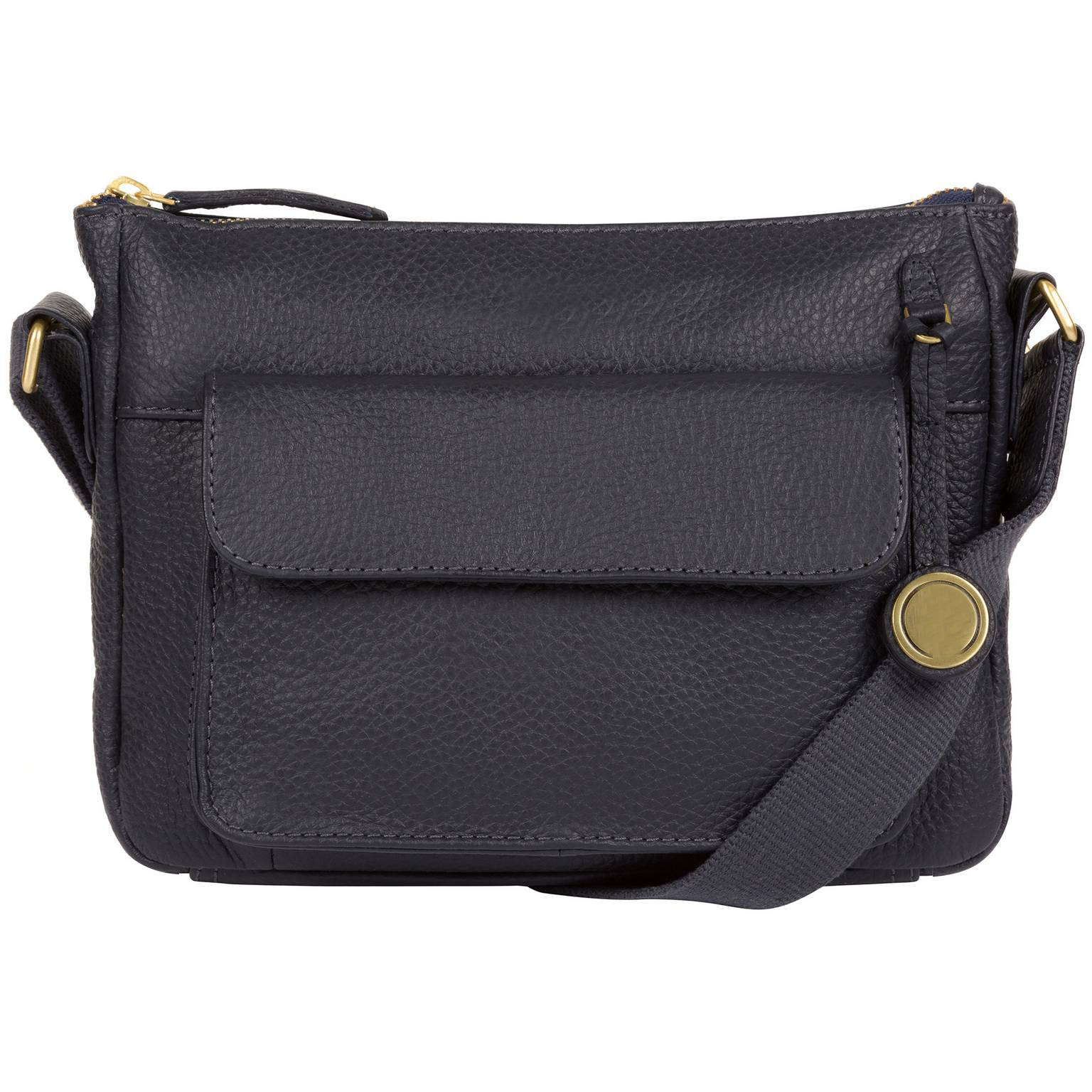 Small Dark Navy Leather Shoulder Bag, Cross Body Bag