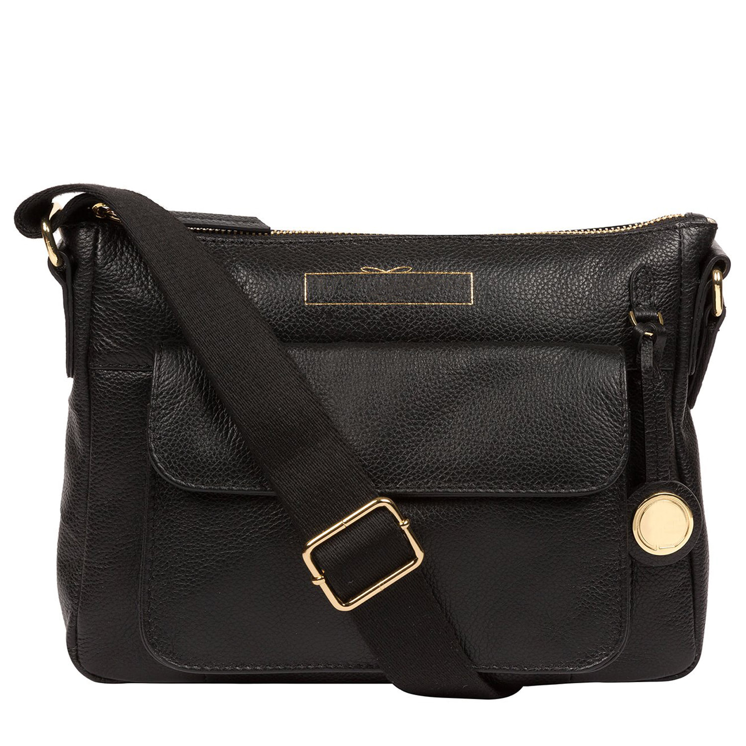 Small Black Leather Shoulder Bag, Cross Body Bag