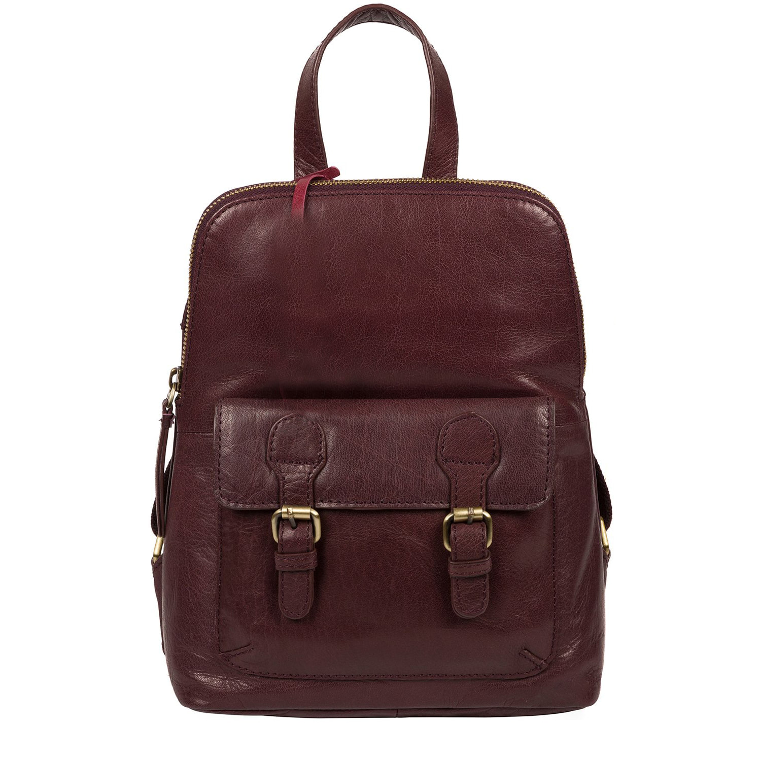 Purple Leather Backpack